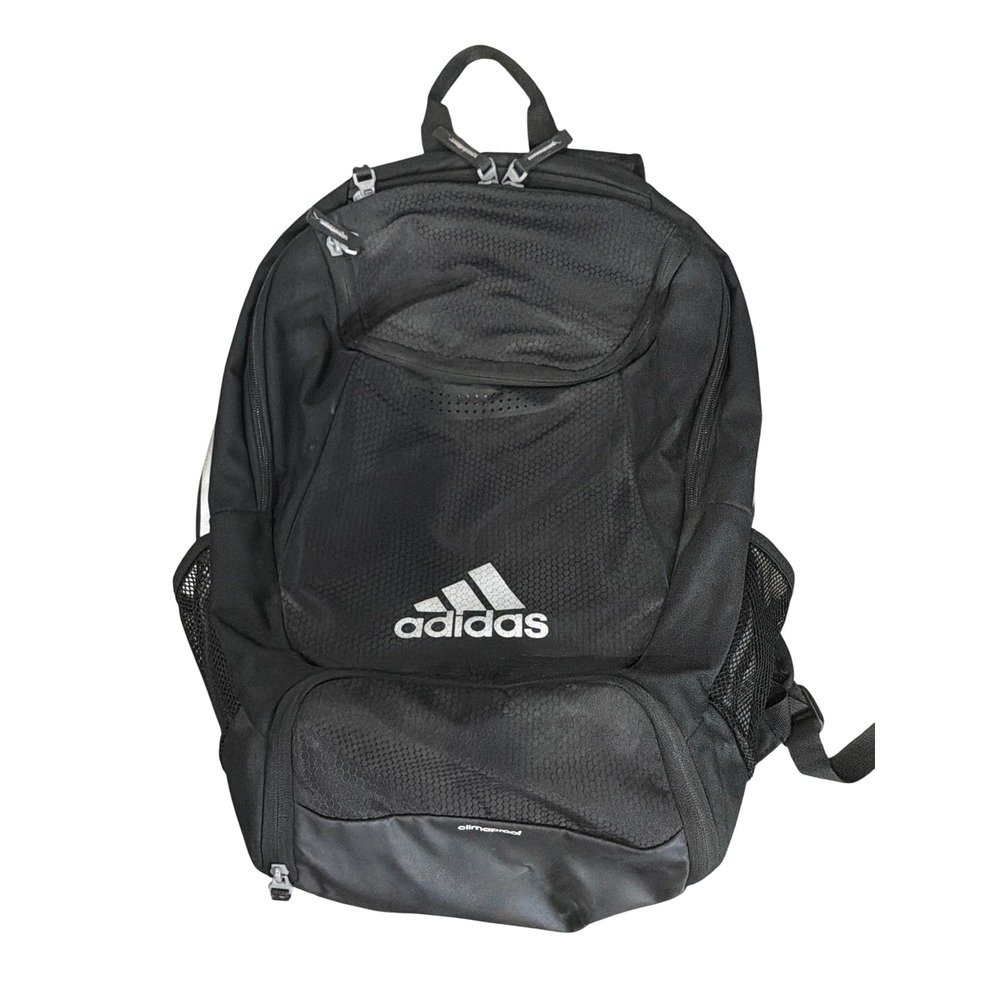 Adidas Climaproof Backpack Black Neon Lime Green Interior Athletic Gym Bag